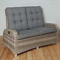 2-Sitzer Gartensofa Rabida Champagner Loungesofa Sofa GartenmöBel Living-Sofa