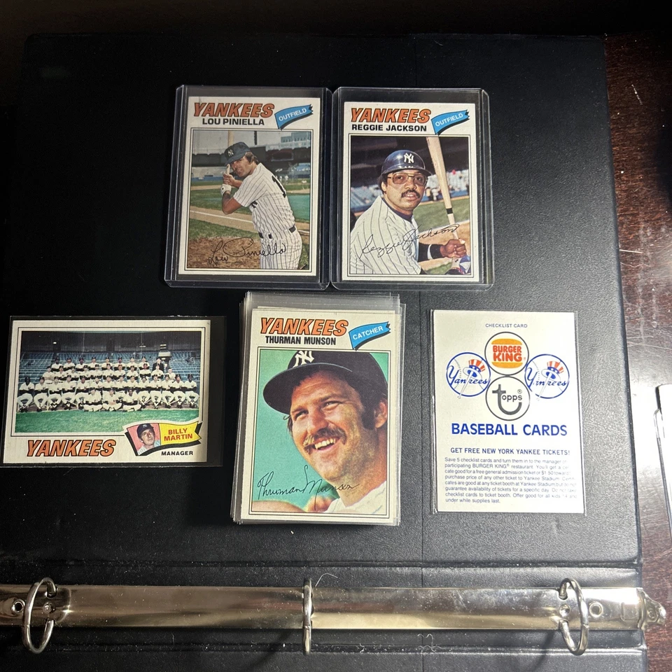 1977 Topps Burger King Yankees Equipo Set Completo Lou Piniella Incluido. 24 tarjetas Foto 2 de 4
