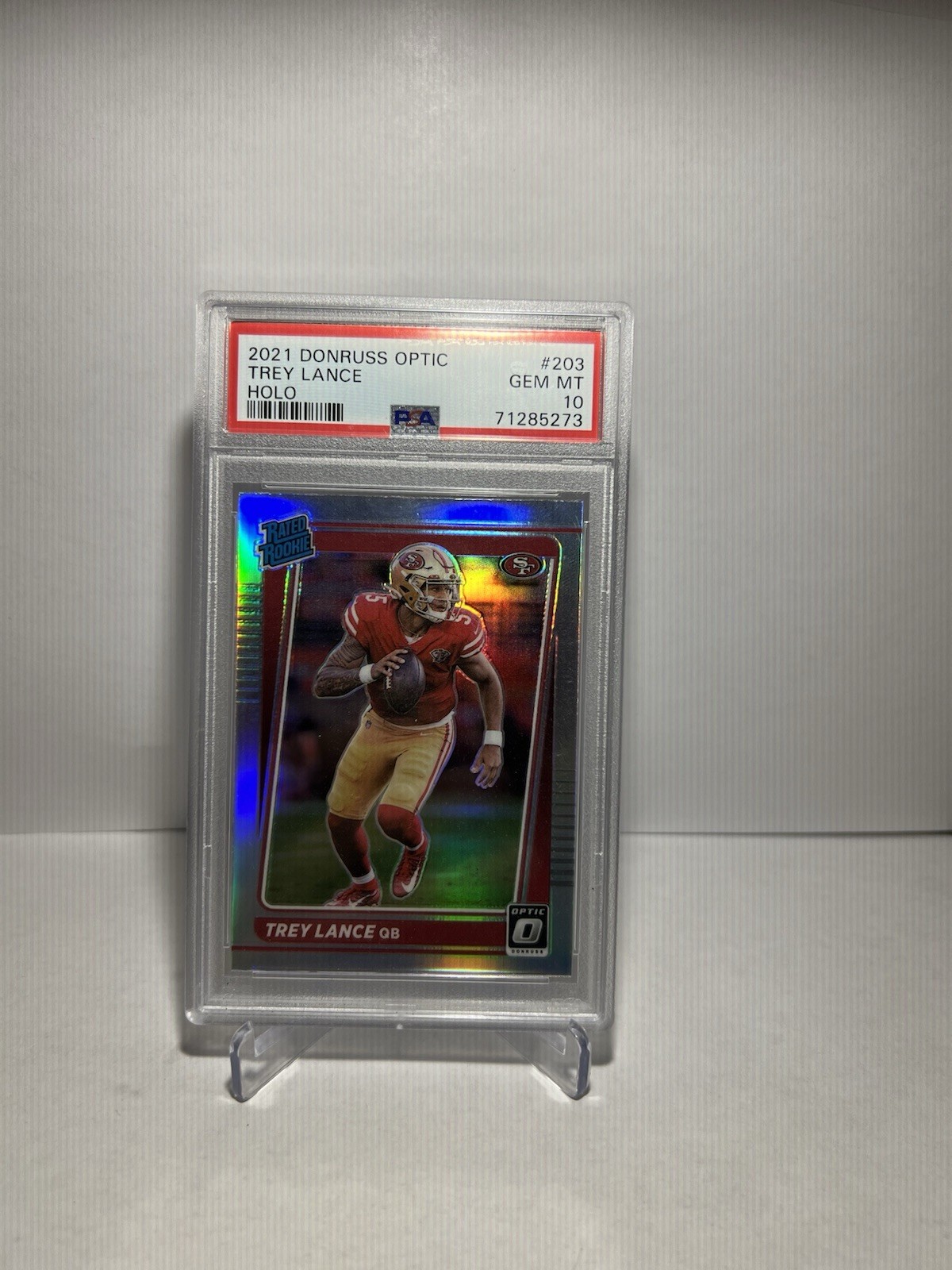 2021 Panini Donruss Optic - Rated Rookie Trey Lance #203 Holo Prizm (RC)