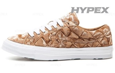 Golf Le Fleur x Converse One Star 'Quilted Velvet Brown' Men 165599C New Size