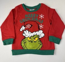 Dr. Suess The Grinch Christmas Sweatshirt Toddler Boy/Gil's 2-T Pullover Red