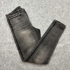 Vervet Ankle Skinny Fit Jeans Women's Size 26 Mid Rise Black Denim Side Detail