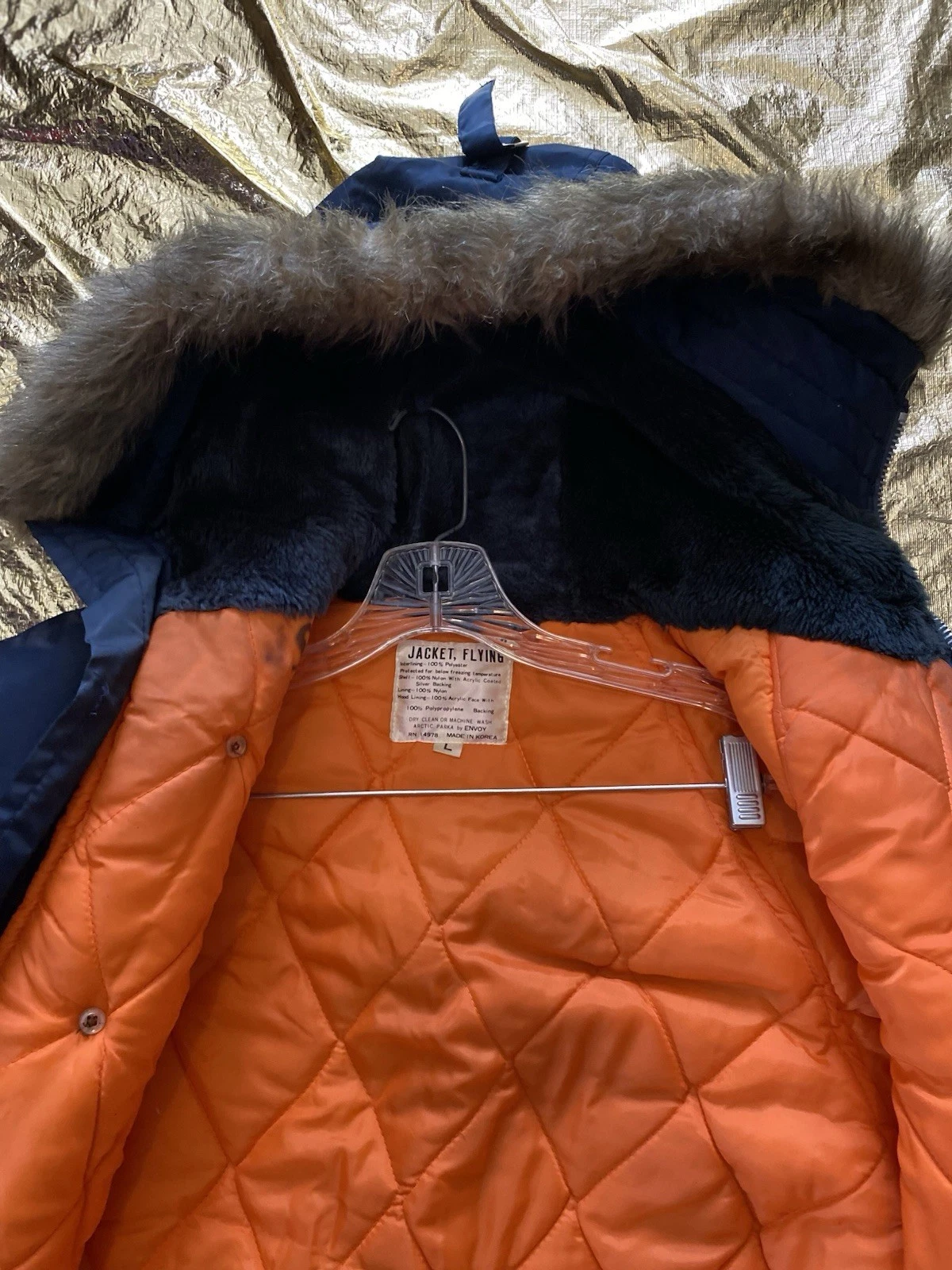 Vintage Arctic Parka Flying Jacket Large Made For Below Freezing Temp - product detail image 8