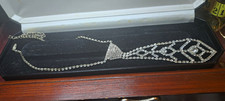 crystal Rhinestone tie necklace 1990s