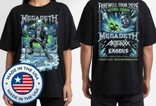 Megadeth Farewell Tour 2026 February 15 2026 Double Sided T-Shirt