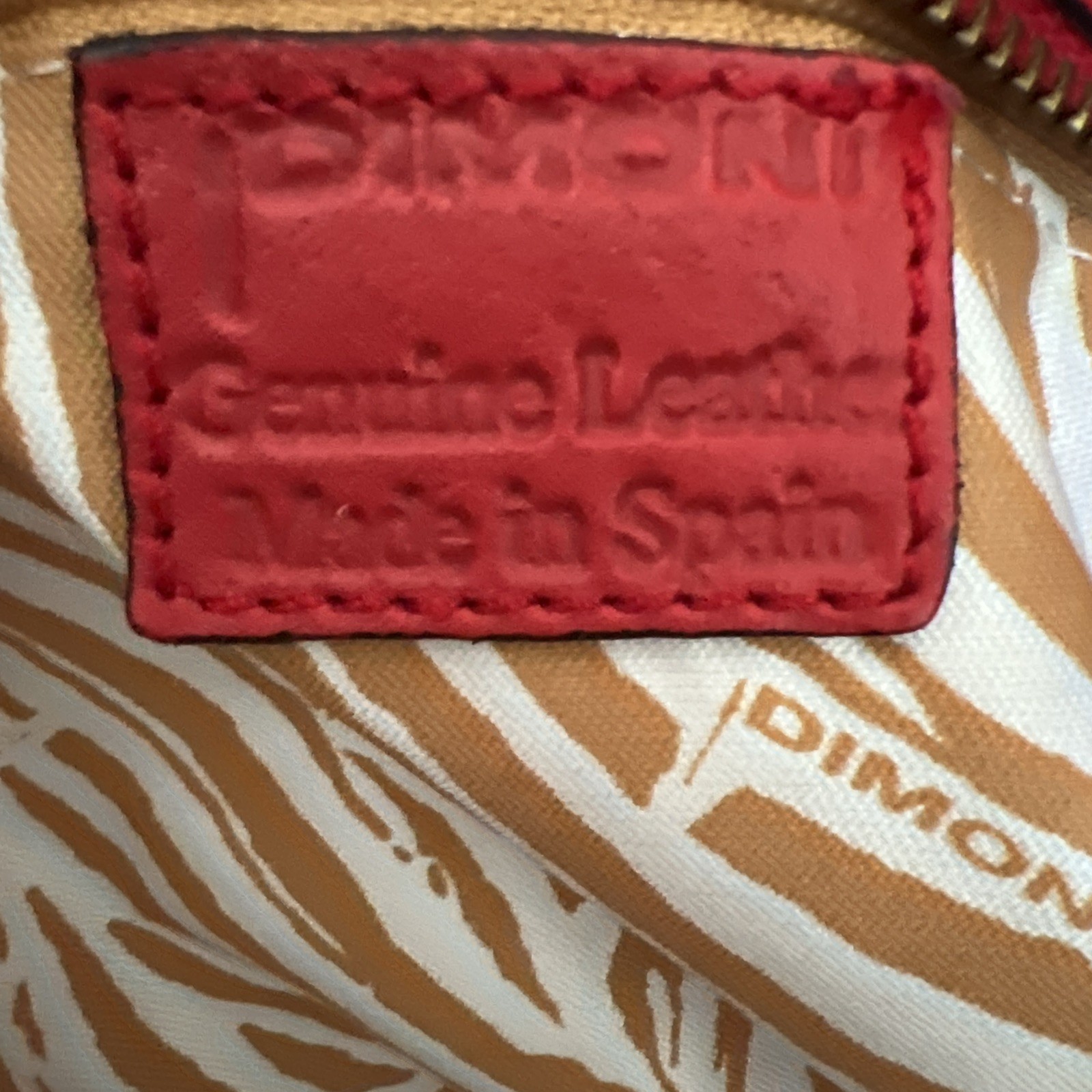 Dimoni Red Genuine Leather Python Snakeskin-like … - image 14