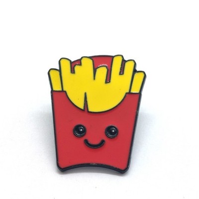 French Fries Pin Fast Food Smiling Cartoon Fry Box Cute Retro Novelty Fun