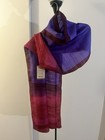 NWT Fabindia Handwoven 100% Silk Wrap Dupatta Stole Shawl Scarf Purple Wine Red — photo 10