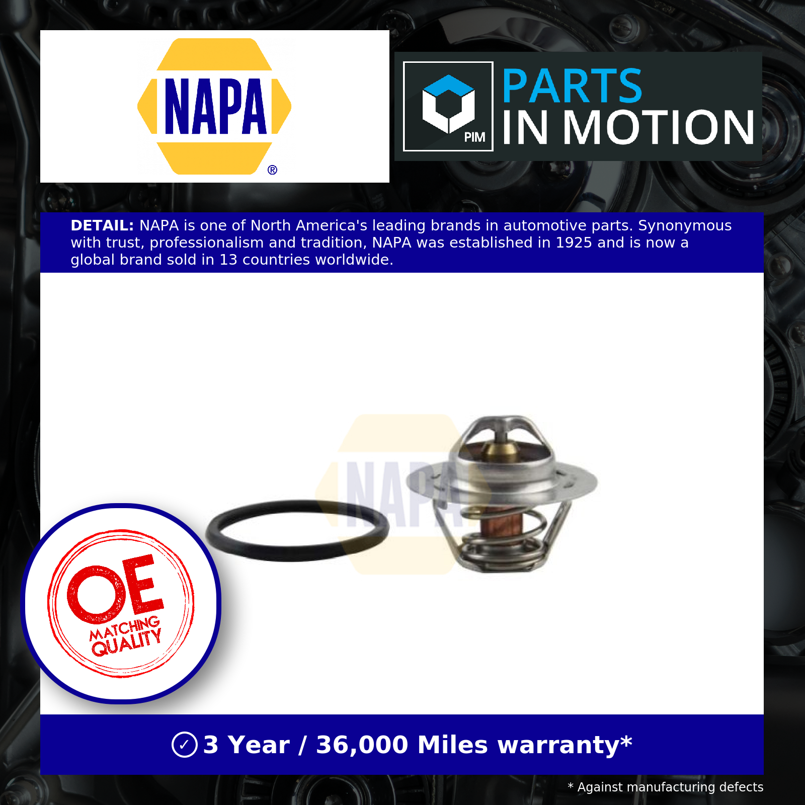 Coolant Thermostat fits OPEL NAPA Genuine Top Quality Guaranteed New - Image 8