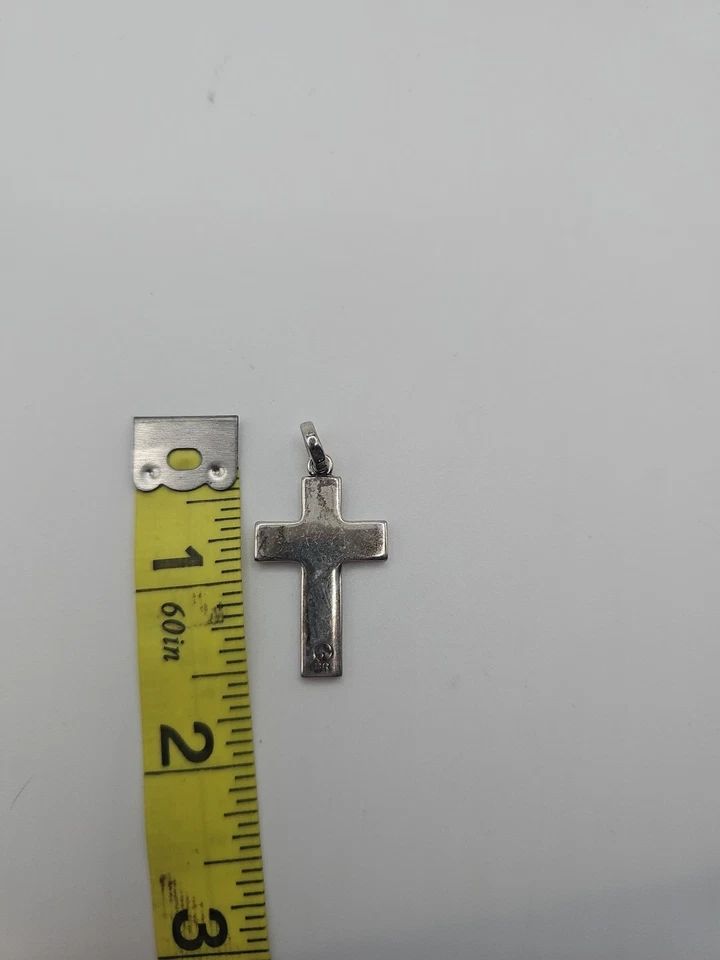 Colgante Cruz Madera Koa Plata de Ley, Plata y Marrón Foto 4 de 4