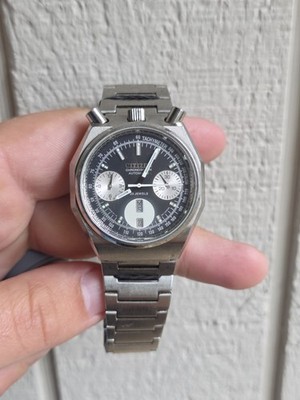 CITIZEN BULLHEAD CHRONOGRAPH AUTOMATIC 67-9356 CAL.8110 OCTAGON PANDA 