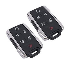 2PCS Keyless Entry Remote Control Car Key Fob Cover Smart Key Fob Shell Silver