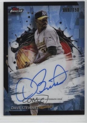 2024 Topps Finest Sky Blue Refractor 69/150 Dave Stewart #FA-DS Auto 1ry6