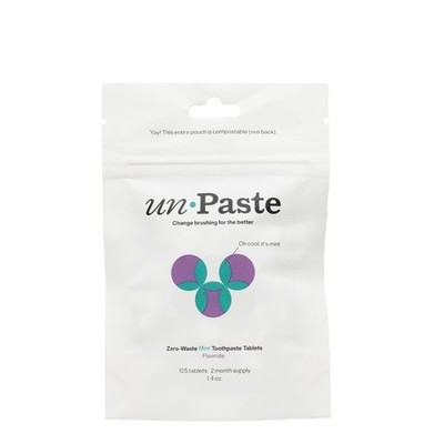 Fluoride Toothpaste Tablets, Mint, Xylitol Free, Travel Friendly Resealable P...