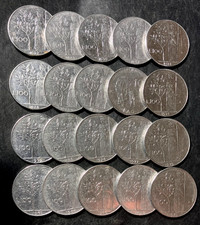 OLD ITALY COIN LOT - 100 LIRE - 1955-1979 - 20 VINTAGE COINS - Lot #B2