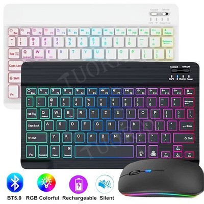 QWERTZ Beleuchtet Tastatur Maus Für Lenovo Tab 10.1 P11 Pro M11 M10 HD FHD Plus
