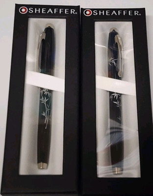 Sheaffer Friends of Winter Bamboo Black Laquer Rolling Ball & Fountain Pen Set