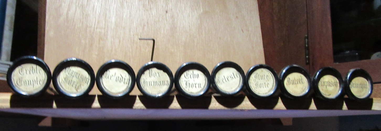 10 Antique Pipe Organ Drawknob 8 " Church Organ Stop Wooden Pull Knob