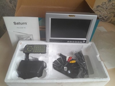 Vintage Saturn 7''TFT LCD Color Monitor/TV.