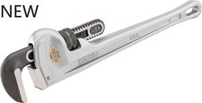 RIDGID 31110 Model 836 Aluminum Straight 36" Plumbing Pipe Wrench, Silver, NEW
