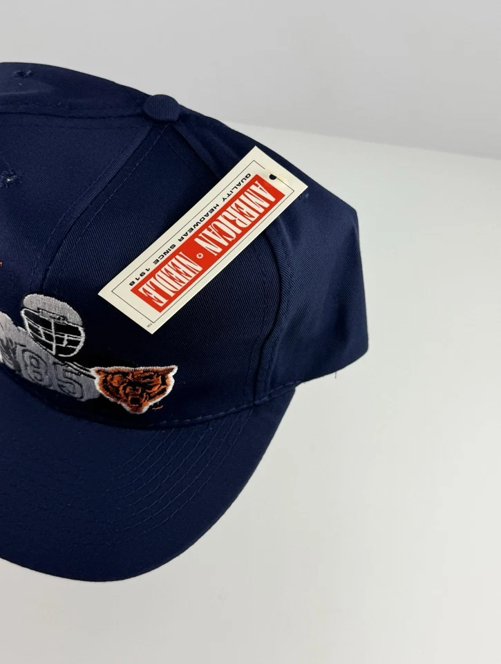 NUEVO/Antiguo Stock De Colección Años 90 Chicago Bears Snapback Sombrero Aguja Americana Raro Nuevo Con Etiquetas Foto 4 de 4