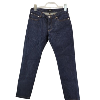 A.P.C. Jeans Womens 26 Etroit Court Straight Leg Cropped Dark Wash Indigo