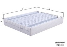 Innenraumfilter MAHLE LAK 1151/S Aktivkohlefilter für MERCEDES KLASSE W223 V223