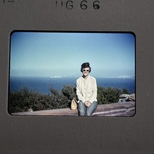 VTG 1960S 1970S BRUNETTE FEMALE PORTRAIT PLACES HOME 35MM TRANSPARENCY SLIDE #5