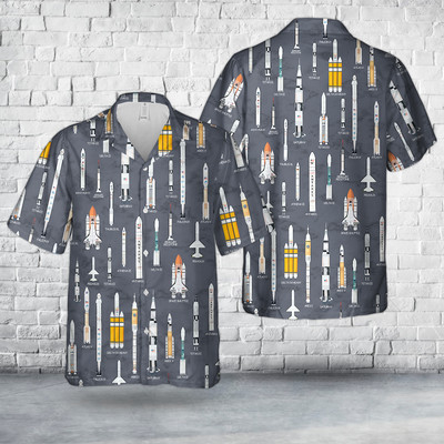 US Rockets Hawaiian Shir, Casual Shirt For Men