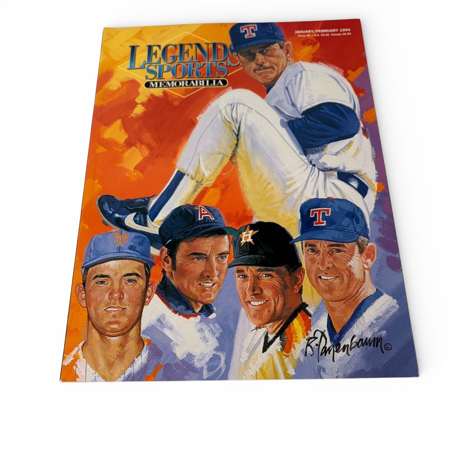 Legends Sports Memorabilia Magazine Jan/Feb 1994 Nolan Ryan Texas with Cards