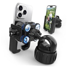 Motorcycle Phone Mount with Vibration Dampener - No Block Camera  1s Lock 