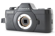   Near Mint w/Strap  Pentax auto 110 SLR Film Camera Black From JAPAN