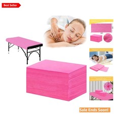 Luxurious 31" x 71" Pink Massage Table Covers - 100 Count, Waterproof  Odorless
