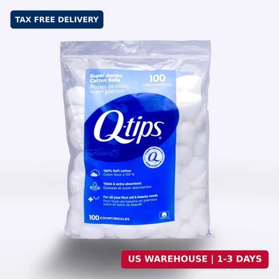 100 Count Super Jumbo Cotton Balls for Beauty, First Aid & Baby Care