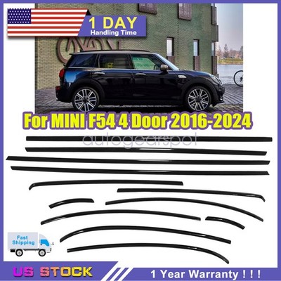 For Mini Cooper F54 4Door Chrome Black Window Strip Weatherstrip Seal Belt Trim