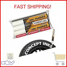 Premium Tire Marker Pens, White Waterproof Paint Markers For Car Tire Lettering,
