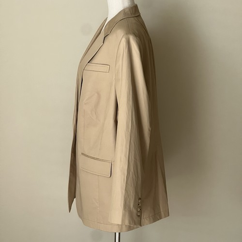 NWT Ralph Lauren Womens Cotton Twill Blazer Sz 20W Tan Office Career Classic - Picture 2 of 9