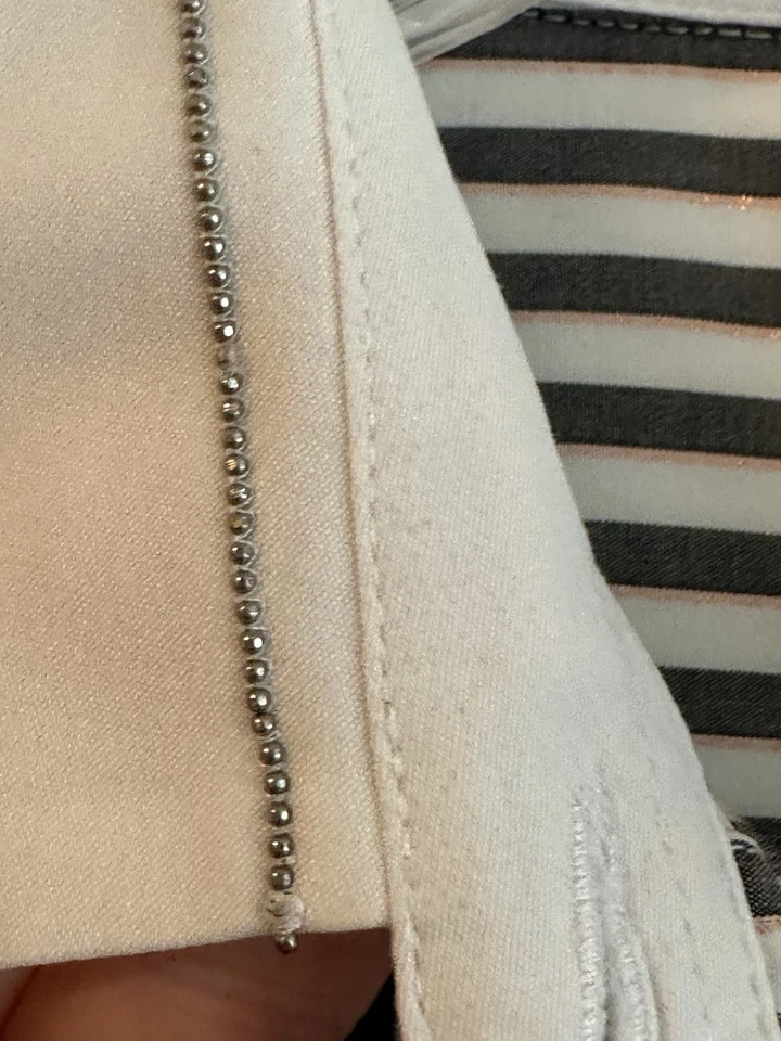 BRUNELLO CUCINELLI IT.GREY WHYTE METALLIC STRIP MONILI COLLARED SHIRT SZ M READ! - Image 4 of 4