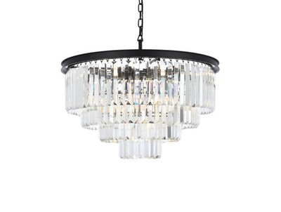 Elegant Lighting 1231D32/RC Sydney 17 Light 32''W Crystal - Black