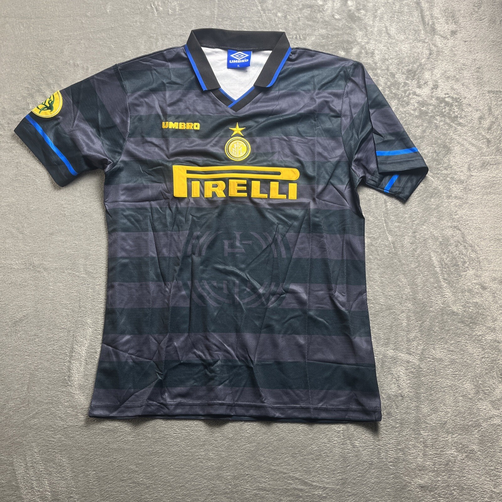 INTER MILAN ITALY 1997 1998 RETRO VINTAGE FOOTBALL SHIRT JERSEY AWAY SIZE XL