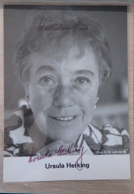 Autogramm deutsche Schauspielerin und Kabarettistin Ursula Herking (124534)