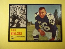 1962 TOPPS Football NFL  #43  Dick Bielski  Dallas Cowboys  VG+