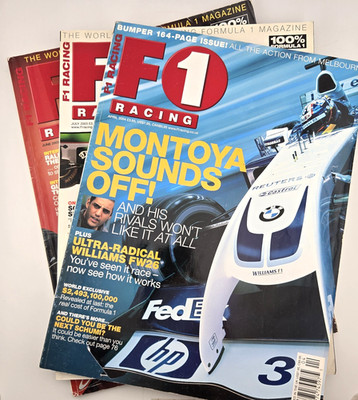 F1 Racing Magazine (Lot of 3 Issues) 2003-2004 Montoya Jaguar Ferrari