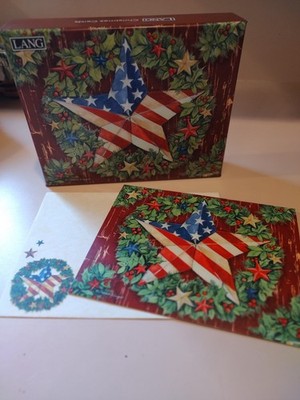 Lang ~ Americana Christmas Boxed Christmas Cards by Susan Winget ~ Linen ~ NEW