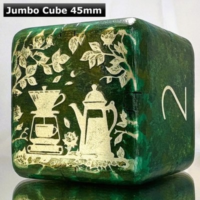 Brewed Bliss - Sip and Double - JUMBO Backgammon Doubling Cube 45mm