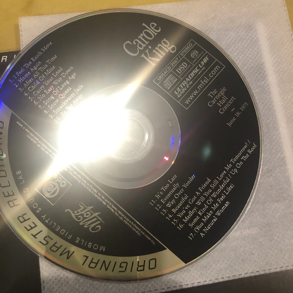 SACD: Carole King - Carnegie Hall Concert  - MFSL Super Audio CD Mint - Foto 3 de 3