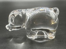 Vintage Villeroy & Boch Crystal Pig Figurine Curly Tail