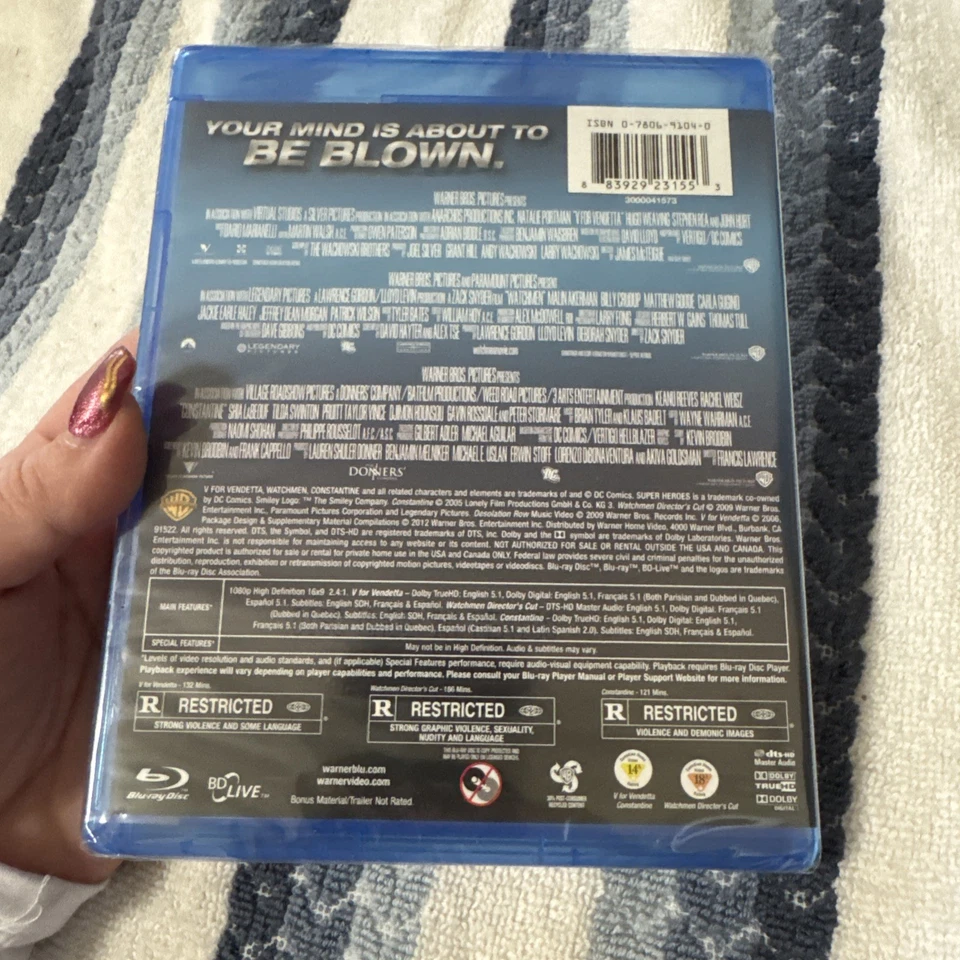 NEW** V for Vendetta / Watchmen / Constantine (Triple-Feature) [Blu-ray] - Image 3 of 4