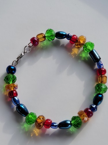 Handmade Glass Bead Bracelet - Picture 7 of 13