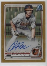 2020 Bowman Chrome Prospects Gold Refractor 1/50 Adam Hall #CPA-AH Auto sc2